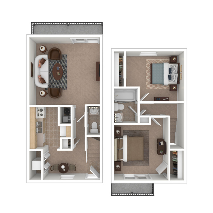 Two Bedroom Apartment B Floor Plan Image