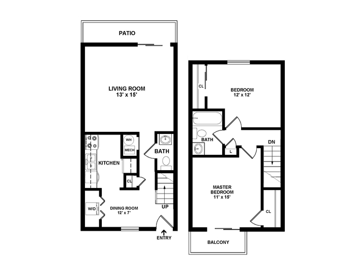 Two Bedroom Apartment B Floor Plan Image
