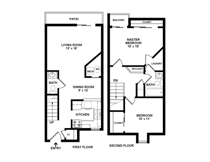 Two Bedroom Apartment A Floor Plan Image