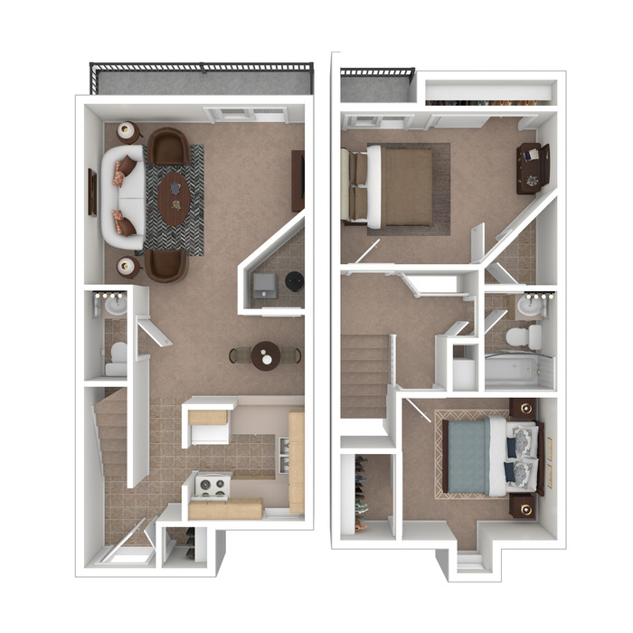 Two Bedroom Apartment A Floor Plan Image
